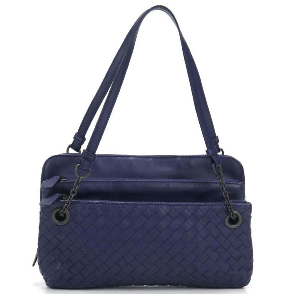 BOTTEGA VENETA Blue Intrecciato Bag